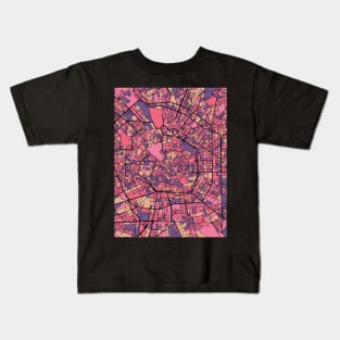 Milan Map Pattern in Purple & Pink Kids T-Shirt